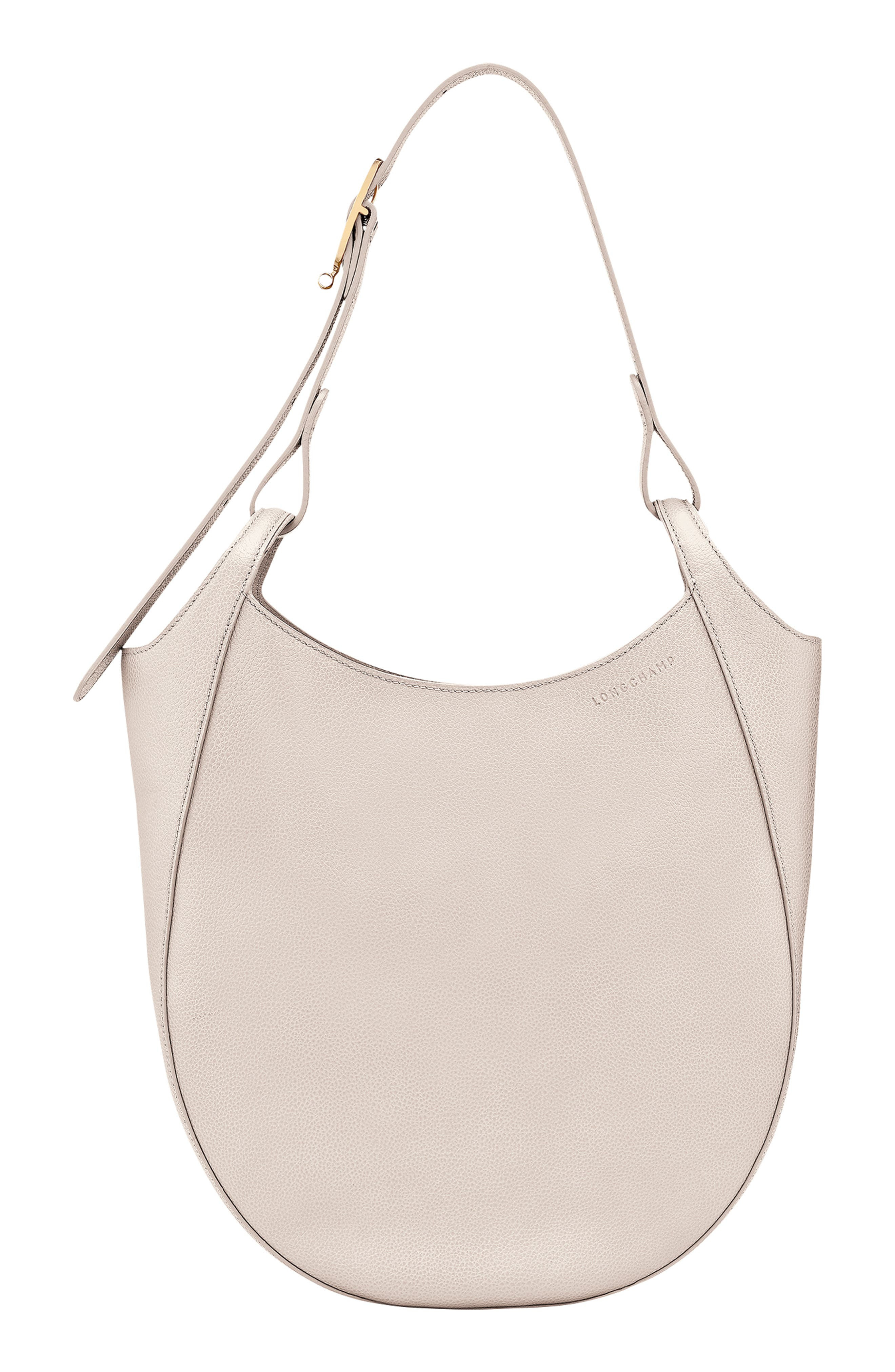 Longchamp Large Le Foulonne Leather Hobo Bag in Paper at Nordstrom - 1