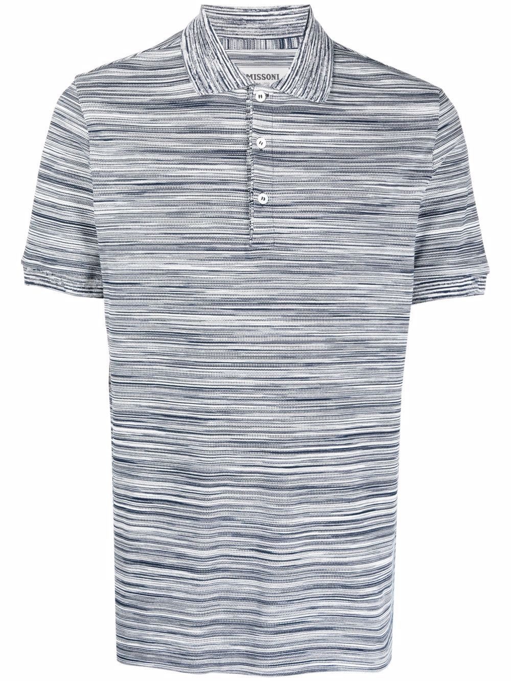 mélange cotton polo shirt - 1