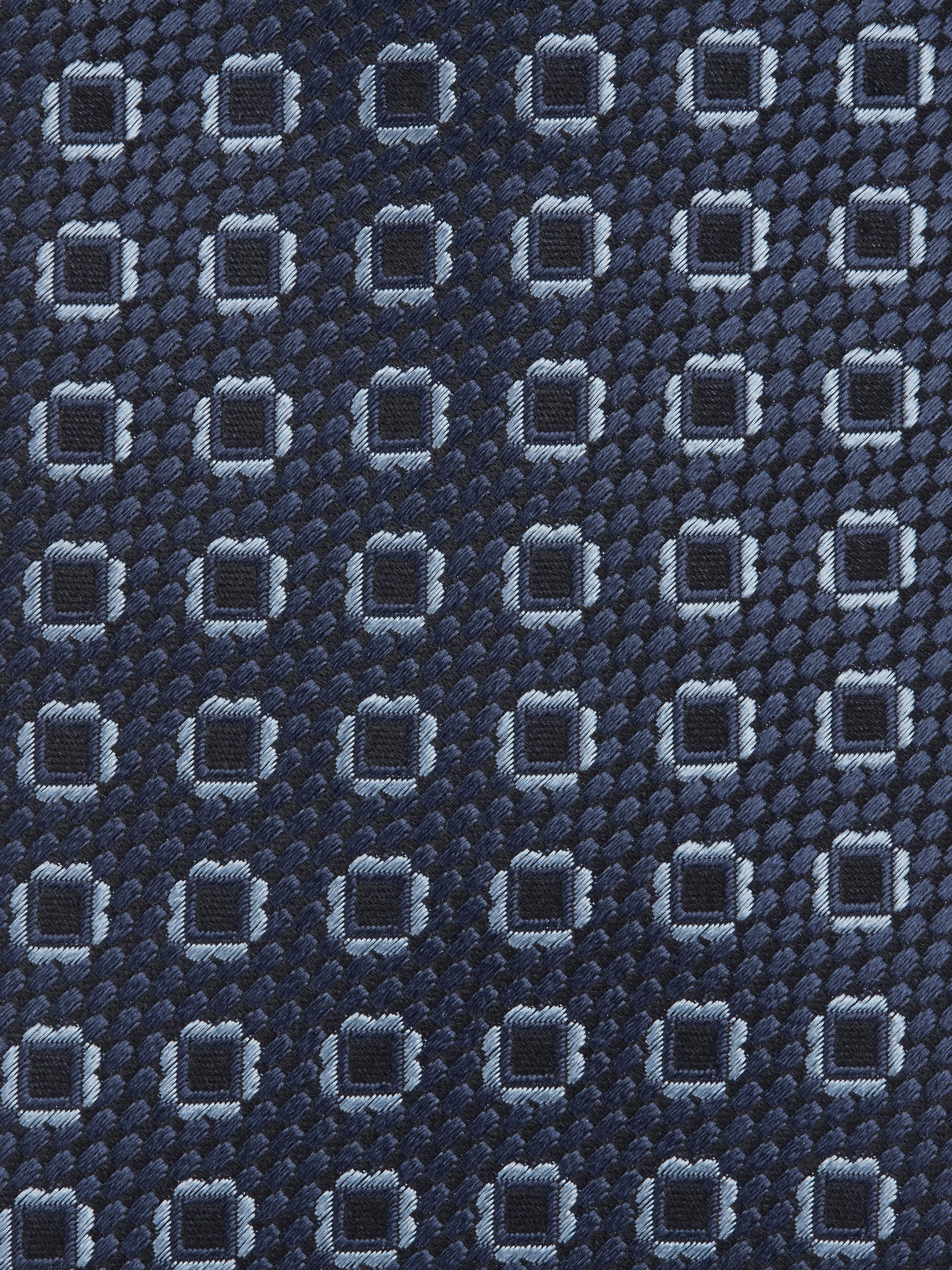 DARK BLUE SILK TIE - 2