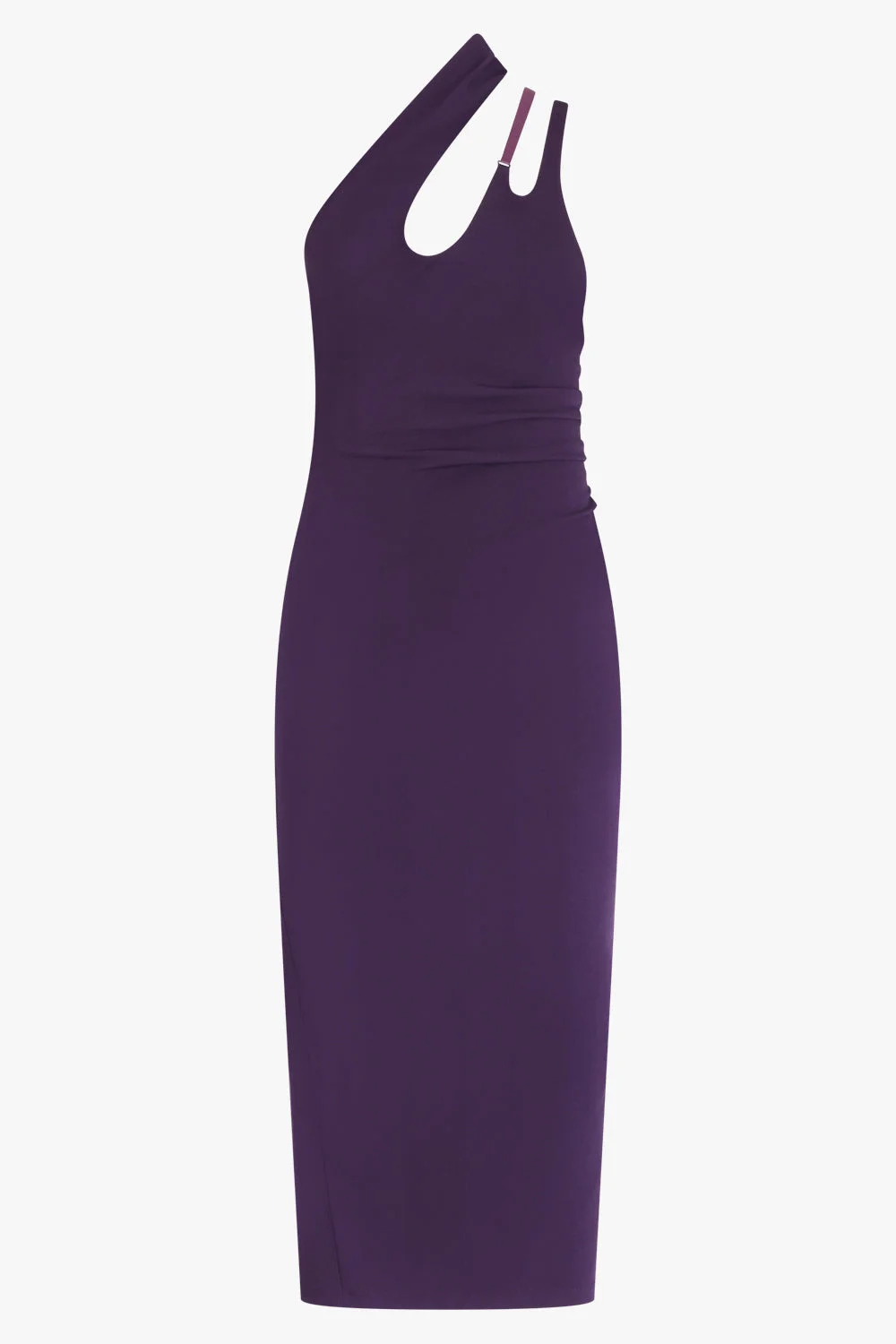 ONE SHOULDER DRESS | DARK VIOLET - 1