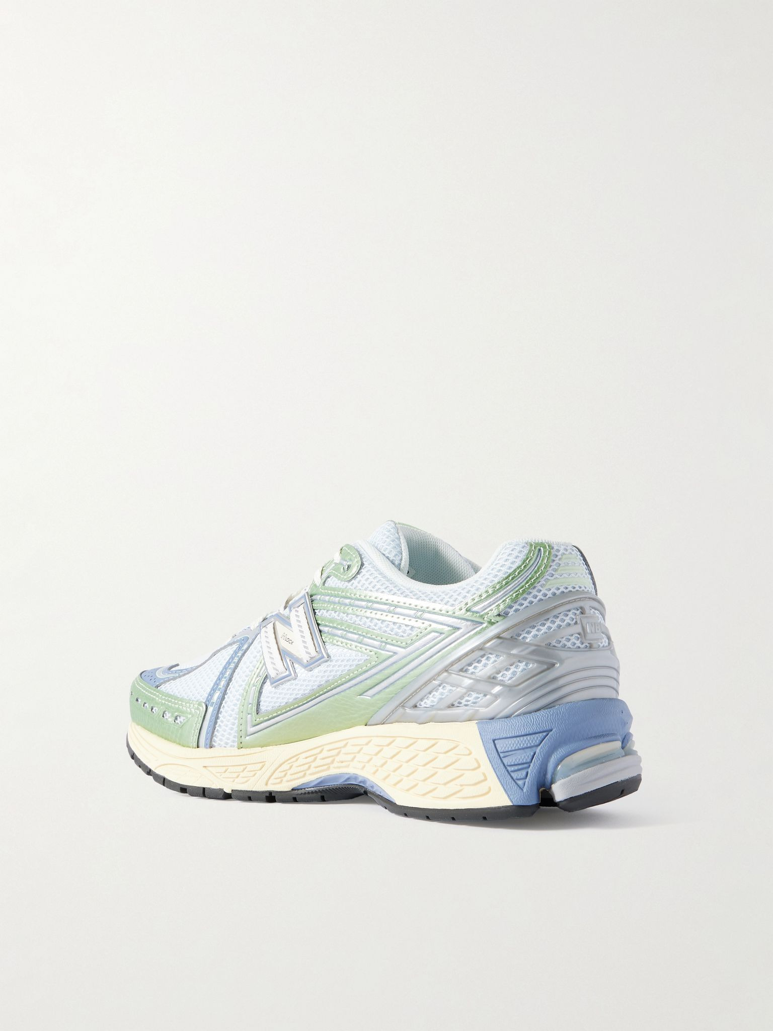 1906R Mesh and Leather Sneakers Blue - 4