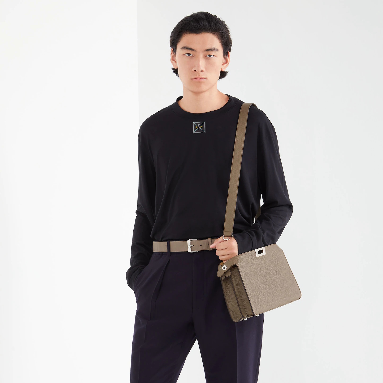 Brown leather belt - 3