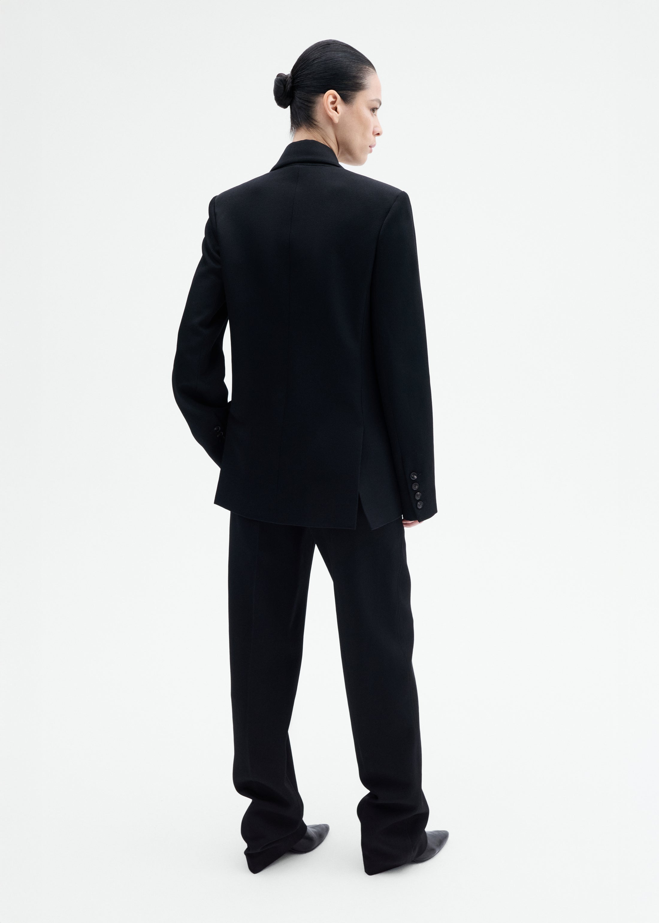 Textured Tuxedo Blazer in Virgin Wool - 5