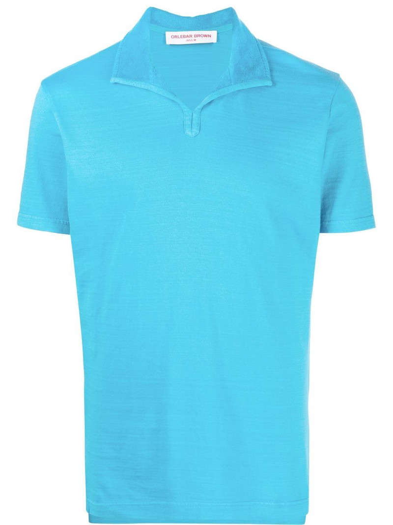 Albert towelling-trim polo shirt 1