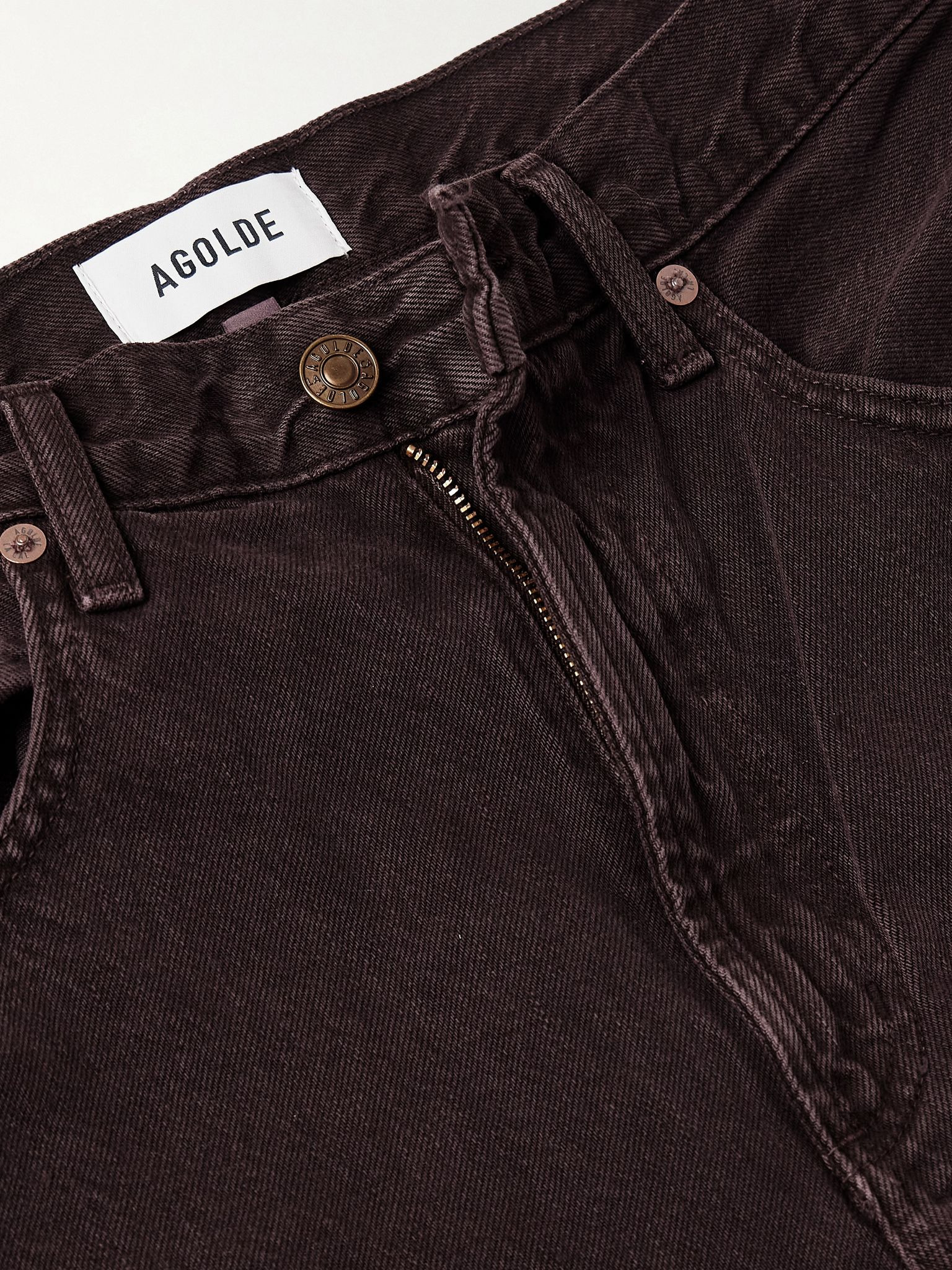 Low Curve mid-rise straight-leg jeans Brown - 5