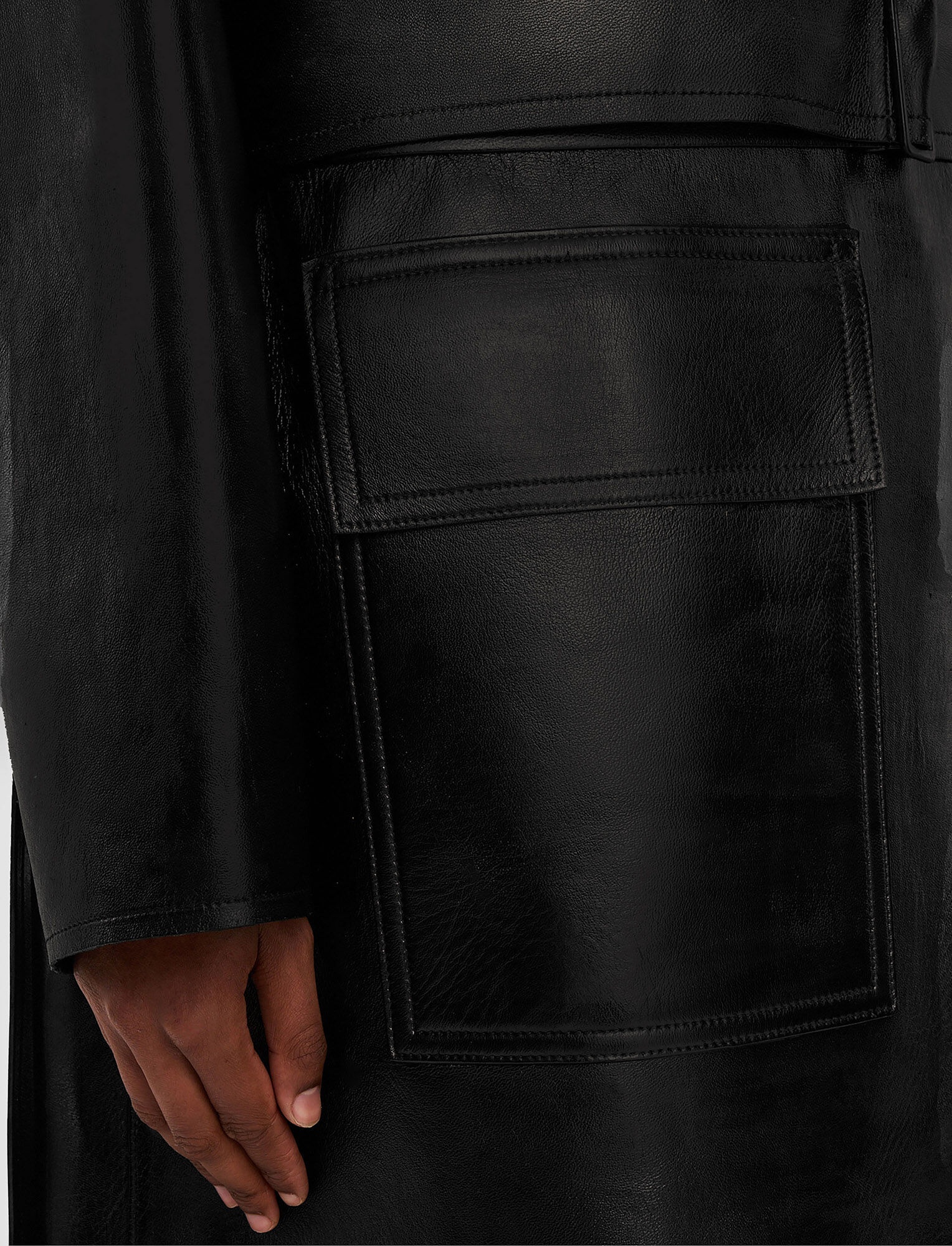 Octave Bonded Leather Coat - 6