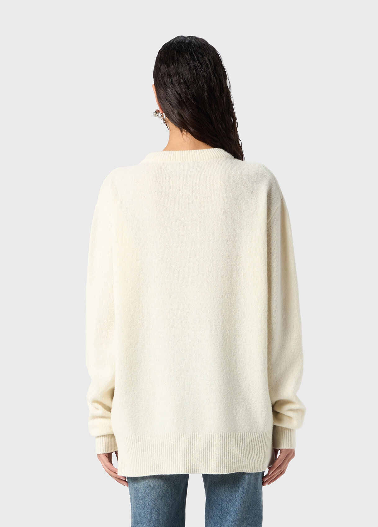 WOOL PRINTED PULLOVER WITH EMBROIDERY - 3