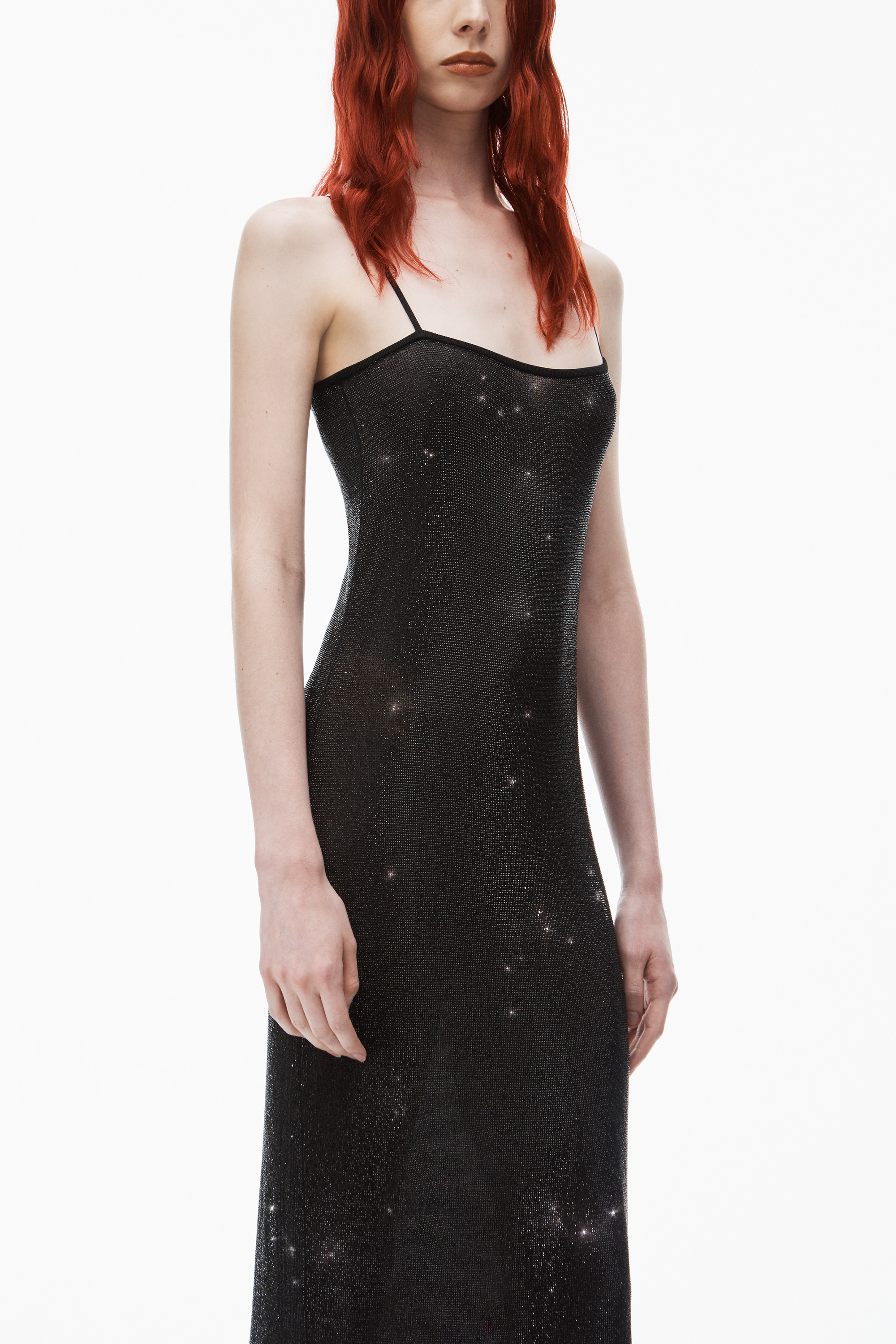 clear bead hotfix cami tank dress - 3