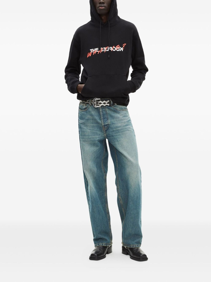 The Kooples graphic-print cotton hoodie outlook