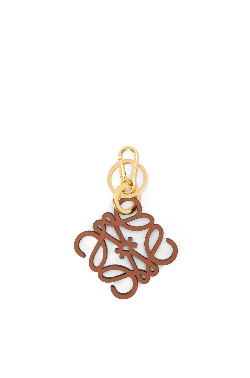 Loewe Anagram charm in calfskin and brass outlook