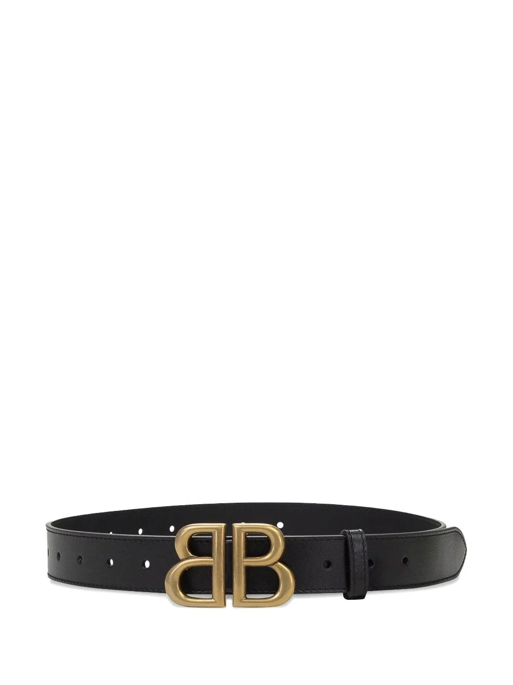 BB plaque leather belt - 1