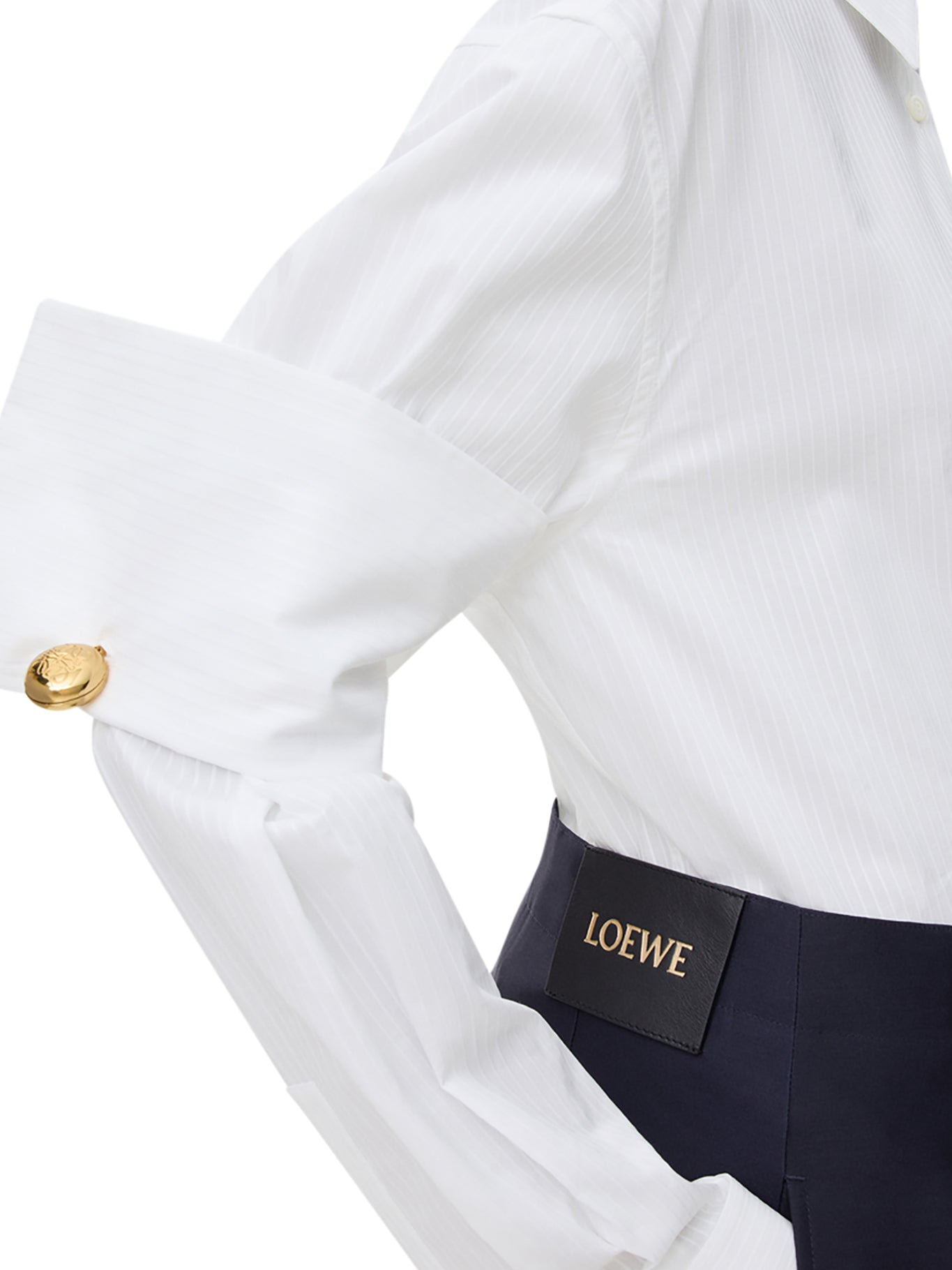 COTTON SHIRT WITH DOUBLE-LAYER SLEEVES - 5