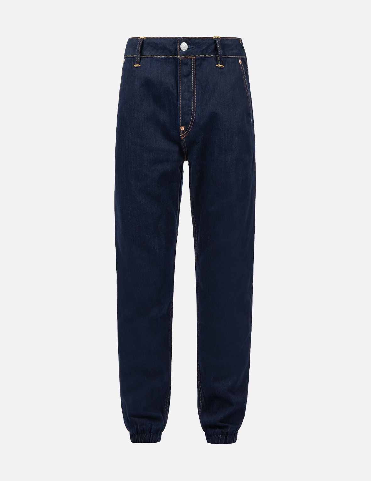 DAICOCK DISCHARGED PRINT DENIM JOGGER PANTS - 1