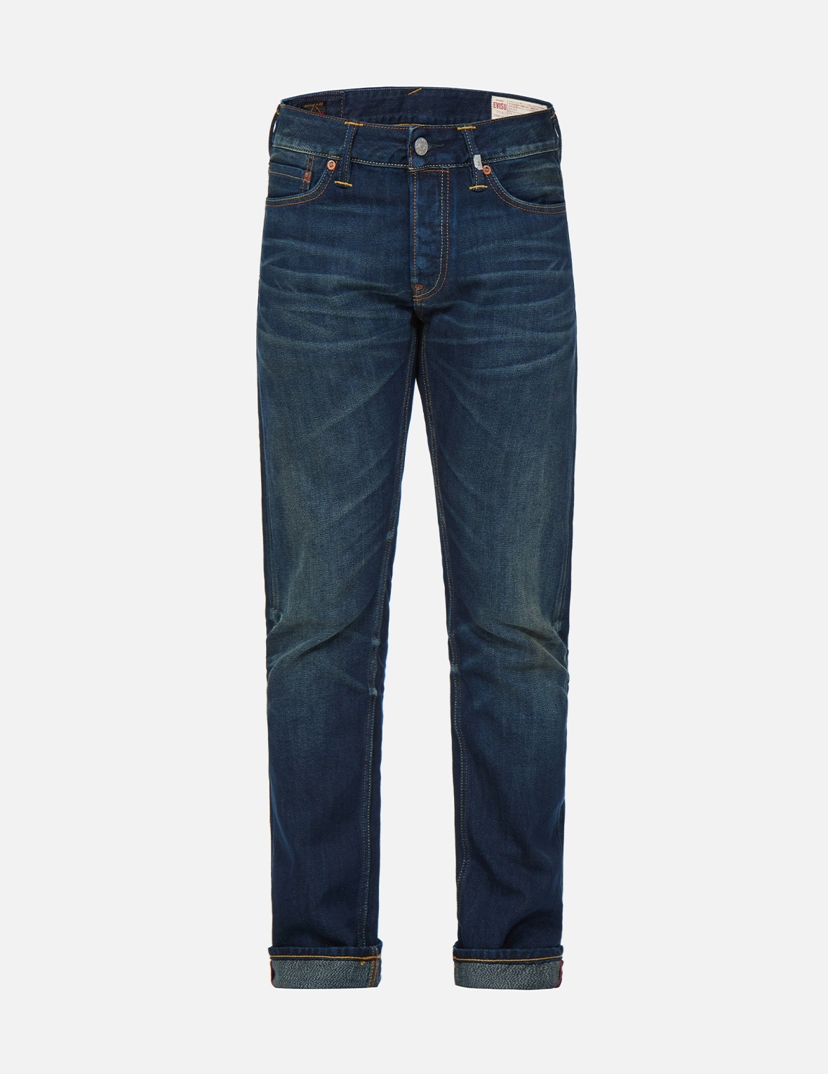 DISCHARGED CAMOUFLAGE DAICOCK INSERT SLIM STRAIGHT FIT JEANS #2010 - 1
