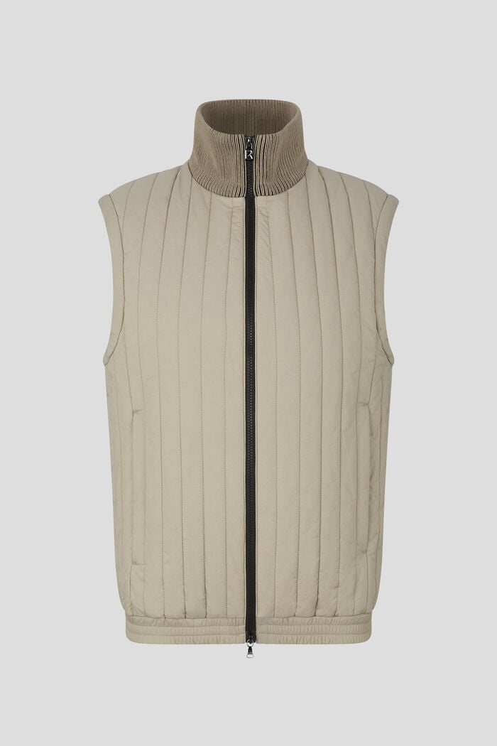Tony Quilted waistcoat in Beige - 1