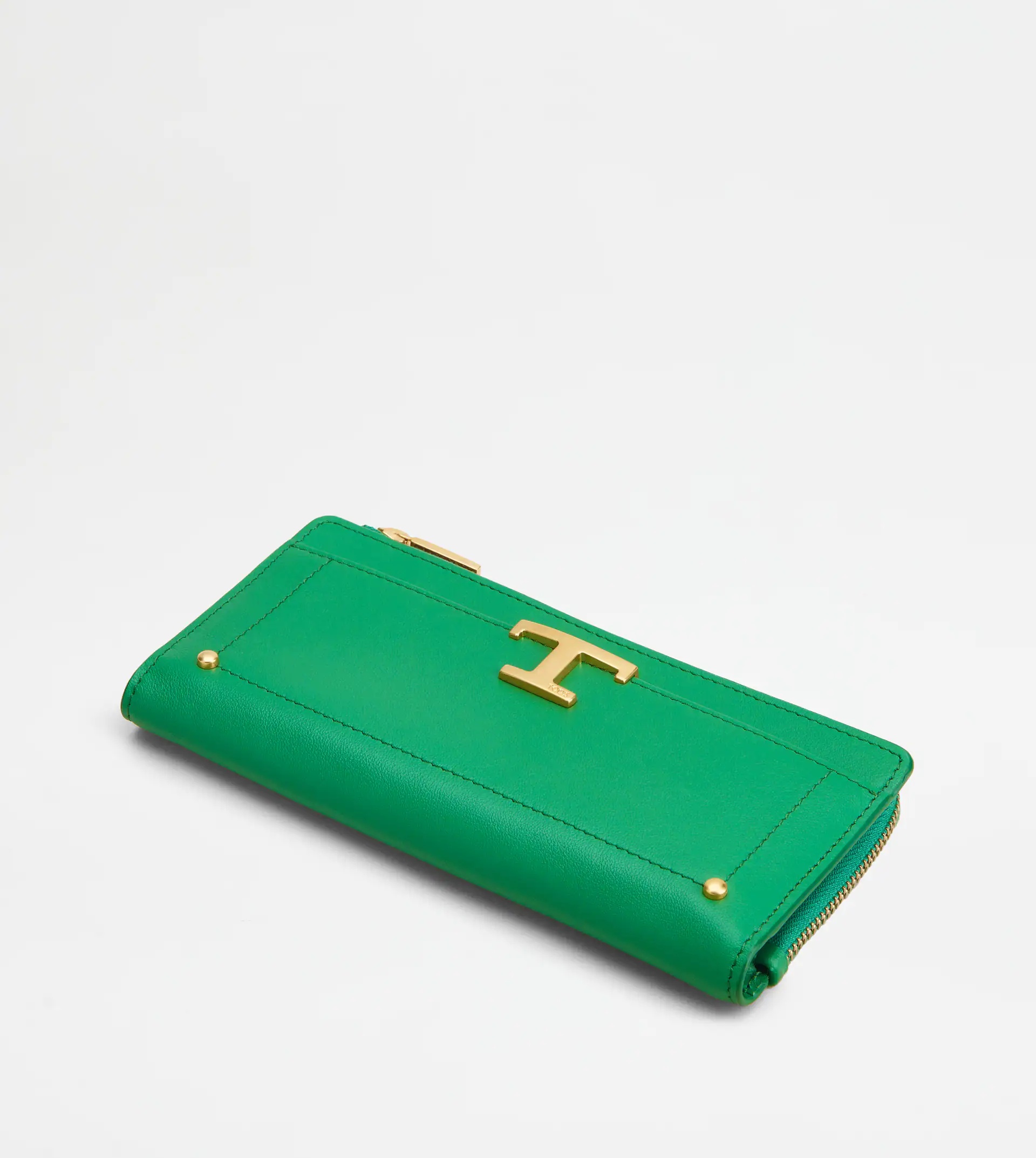 T TIMELESS WALLET IN LEATHER - GREEN - 4