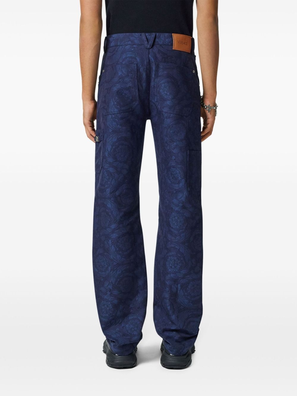 baroque-pattern trousers - 4