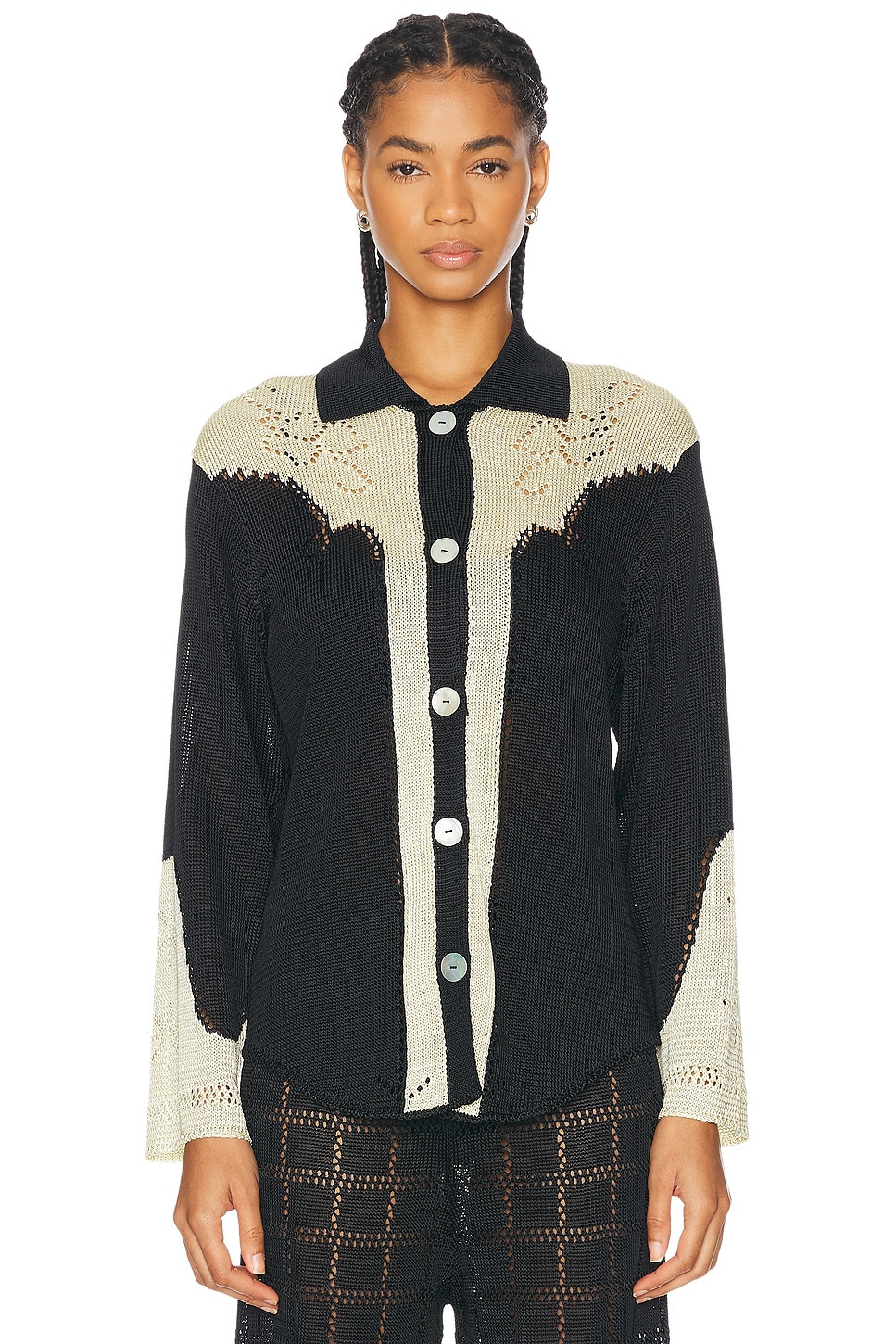 Western Pointelle Shirt - 2
