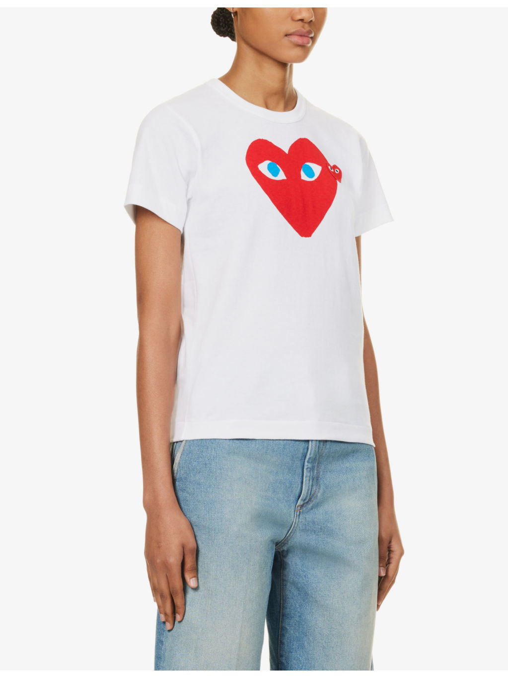 Heart-print cotton-jersey T-shirt - 4