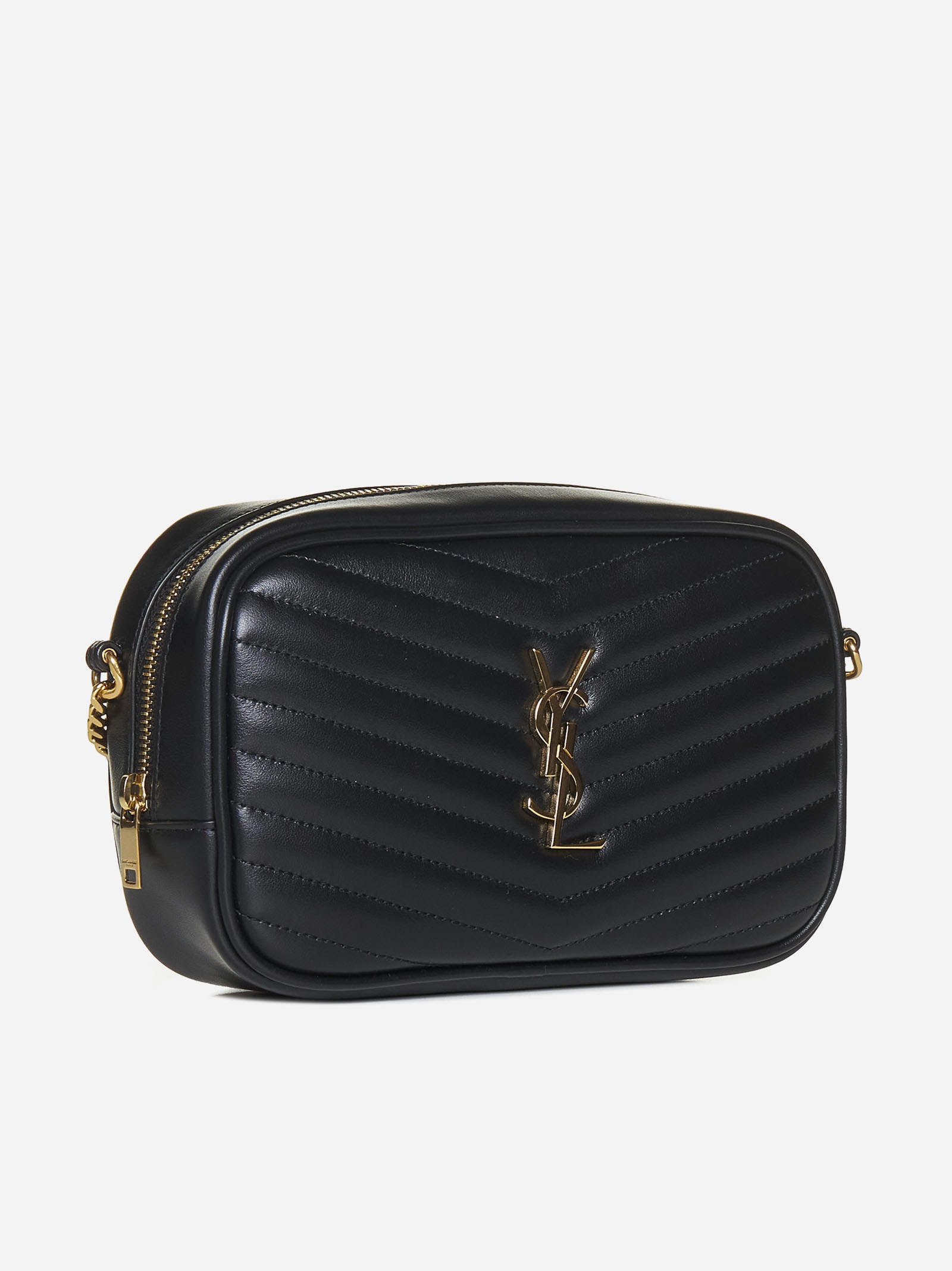 YSL logo leather camera mini bag - 3