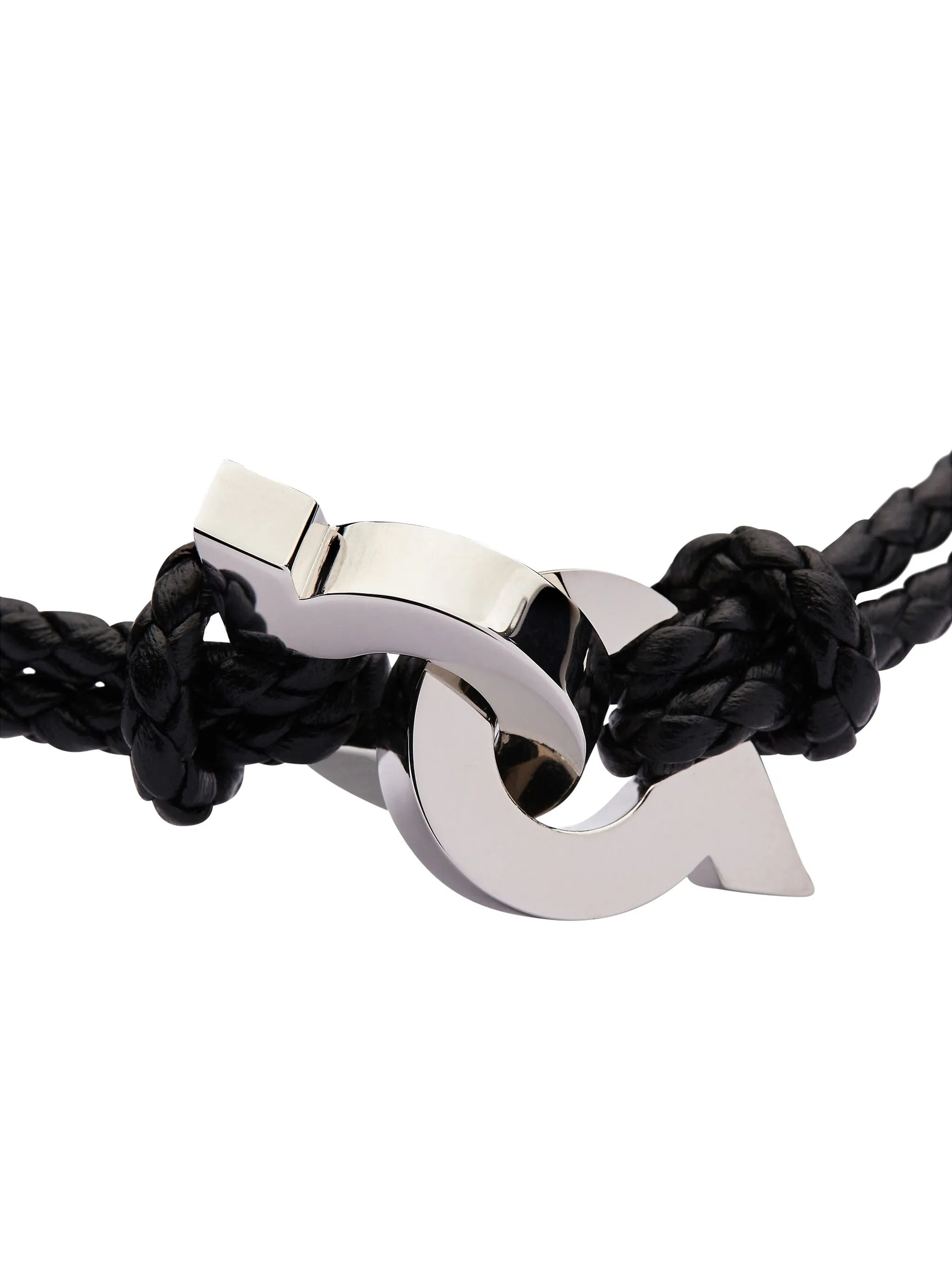 Gancini Braided Leather Bracelet - 2