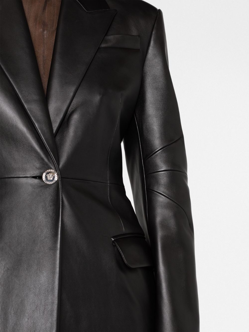 leather trench coat - 5