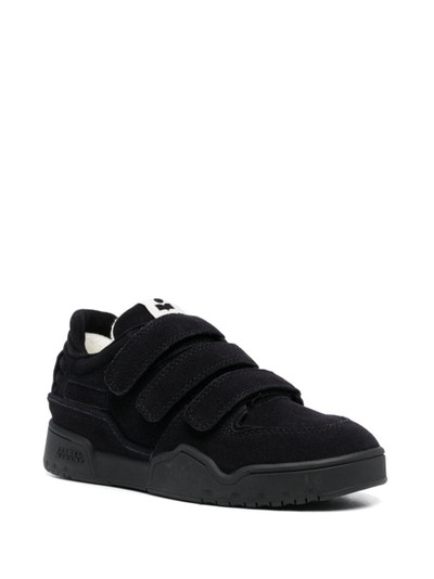 Isabel Marant logo-patch leather sneakers outlook