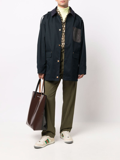 Loewe Patchpocket hooded parka coat outlook