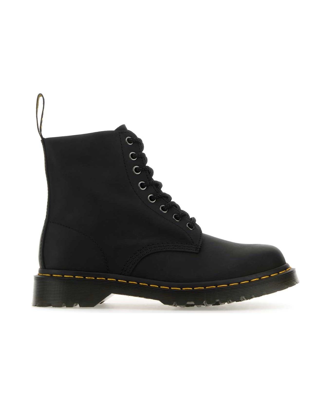 Black Leather 1460 Ankle Boots - 1