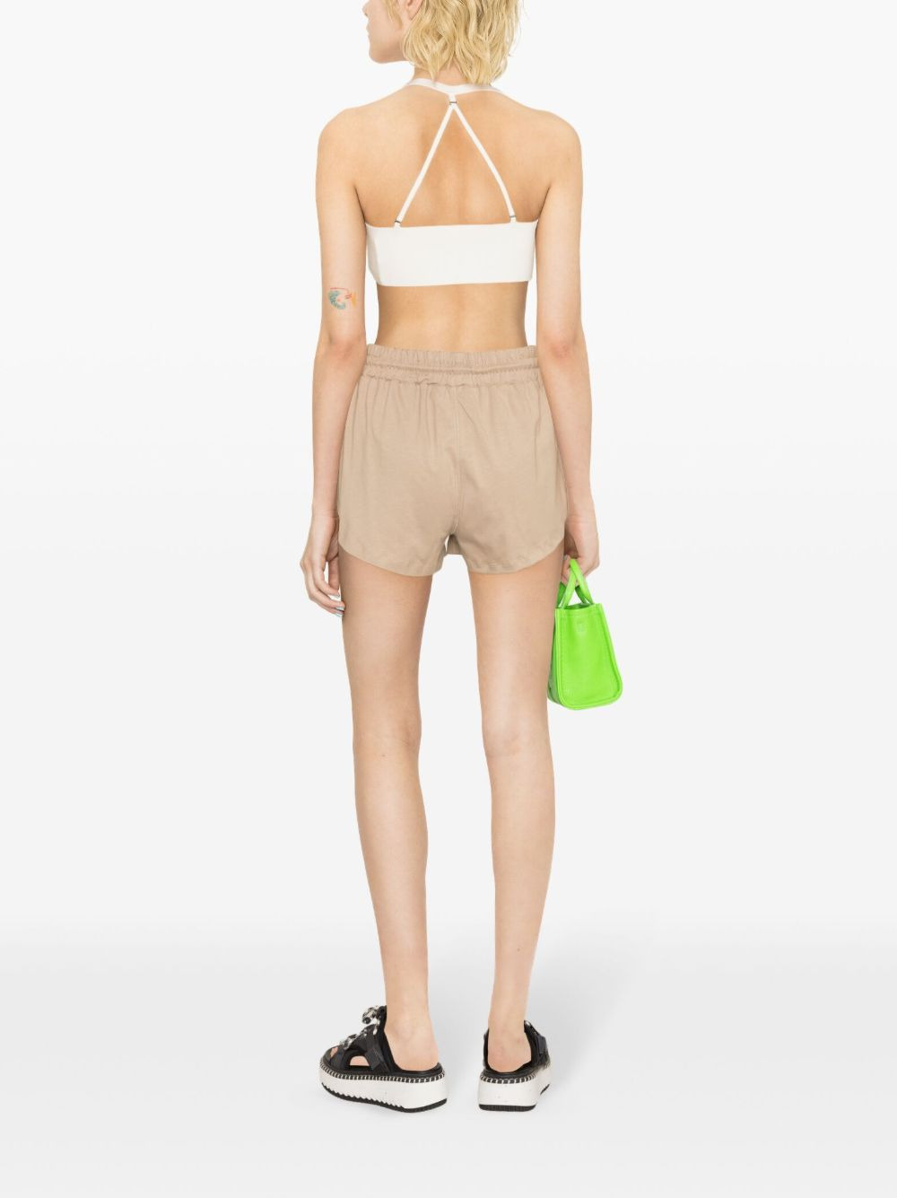 embroidered-logo cotton shorts - 4