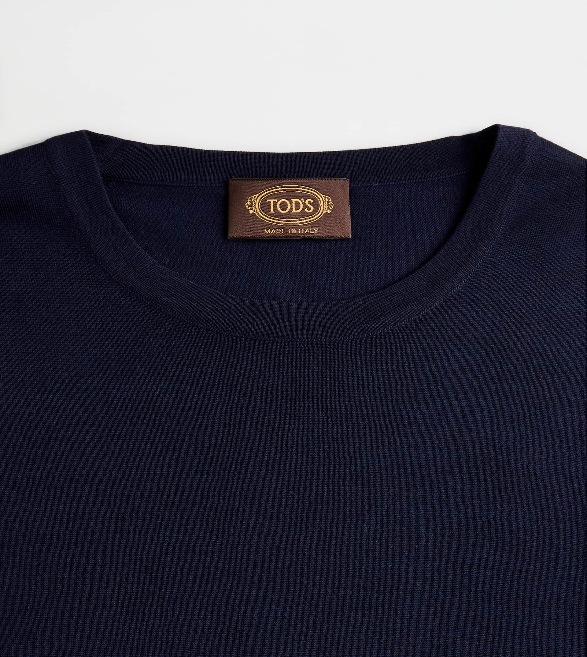 ROUND-NECK PULLOVER IN T15 WOOL - BLUE - 3