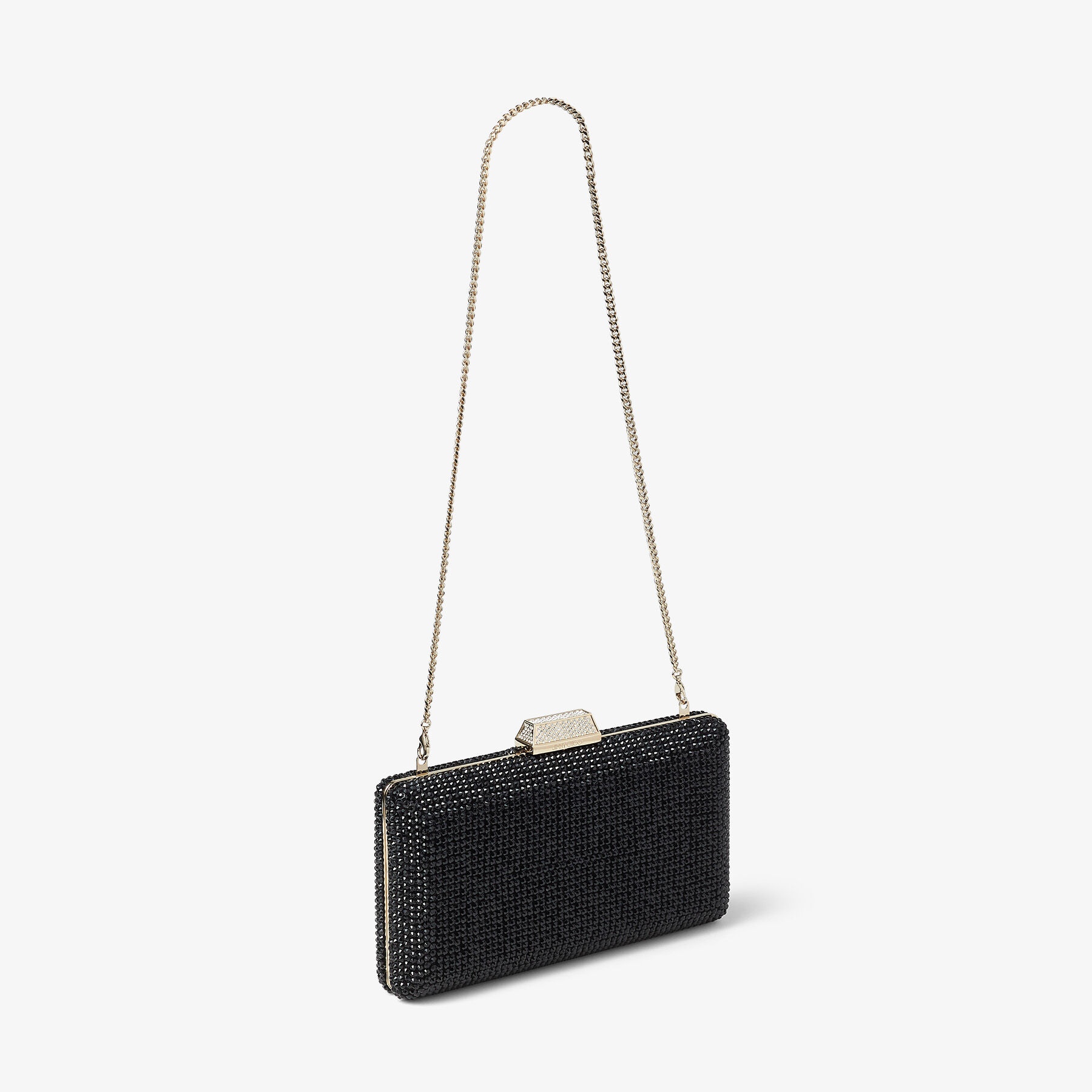 Clemmie
Black Suede Clutch Bag with Crystals - 4