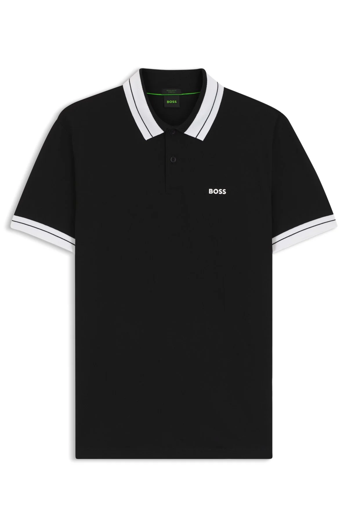 STRIPE-TRIM POLO SHIRT IN STRETCH COTTON - 1