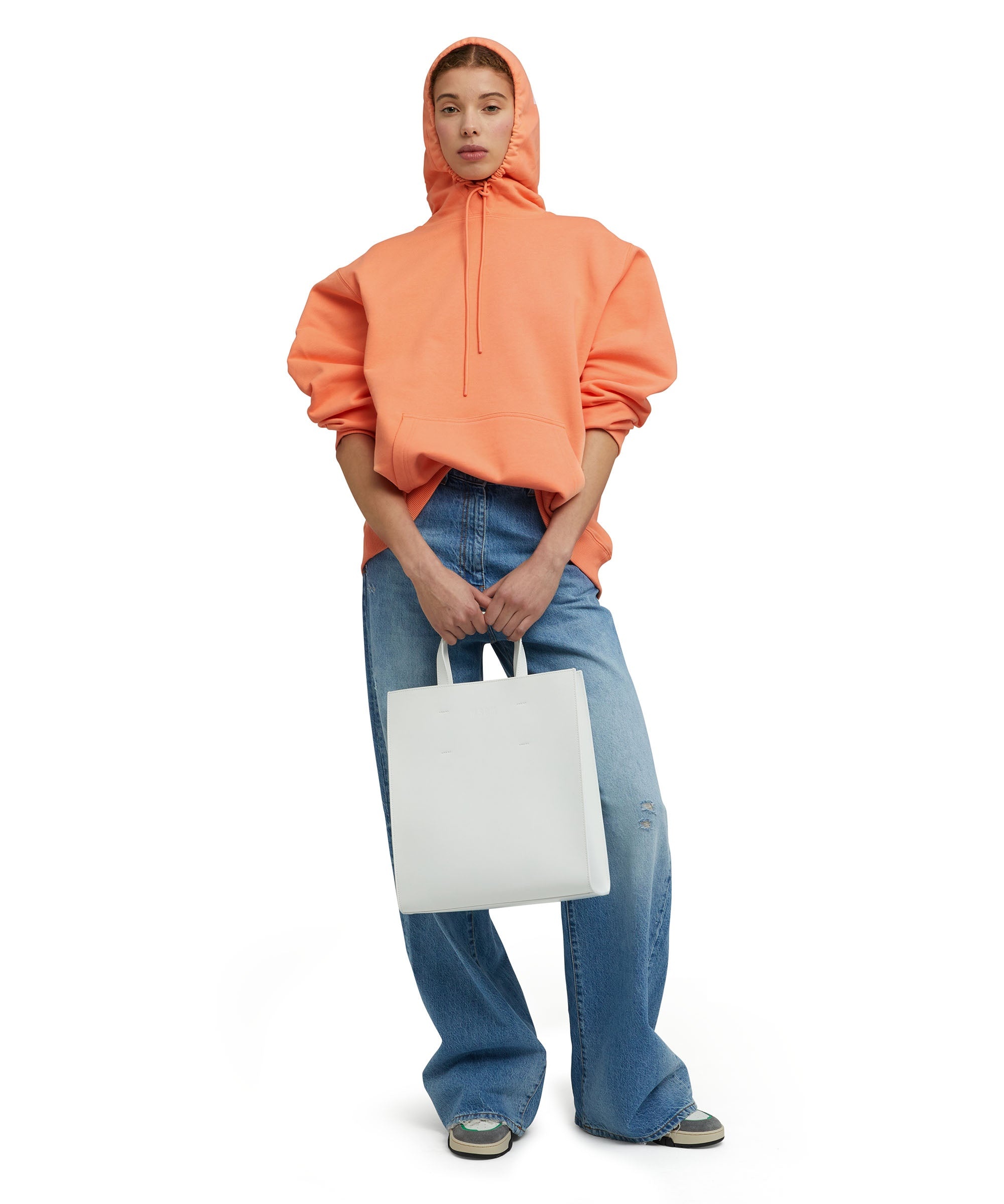 Solid color cotton hooded sweatshirt with MSGM logo - 4