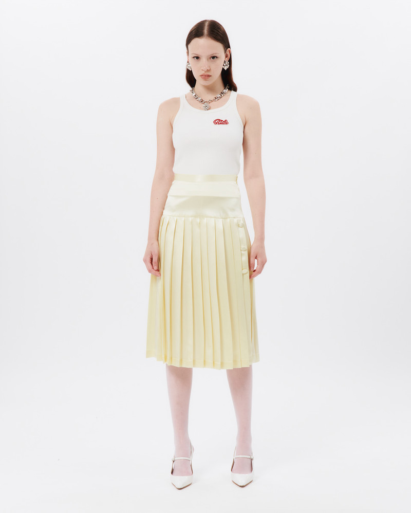 Alessandra Rich RIBBED JERSEY TANK TOP WITH PATCH outlook