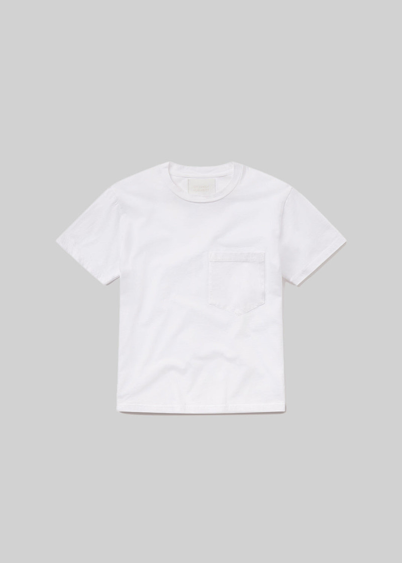 Maybelle Pocket Tee In White 1