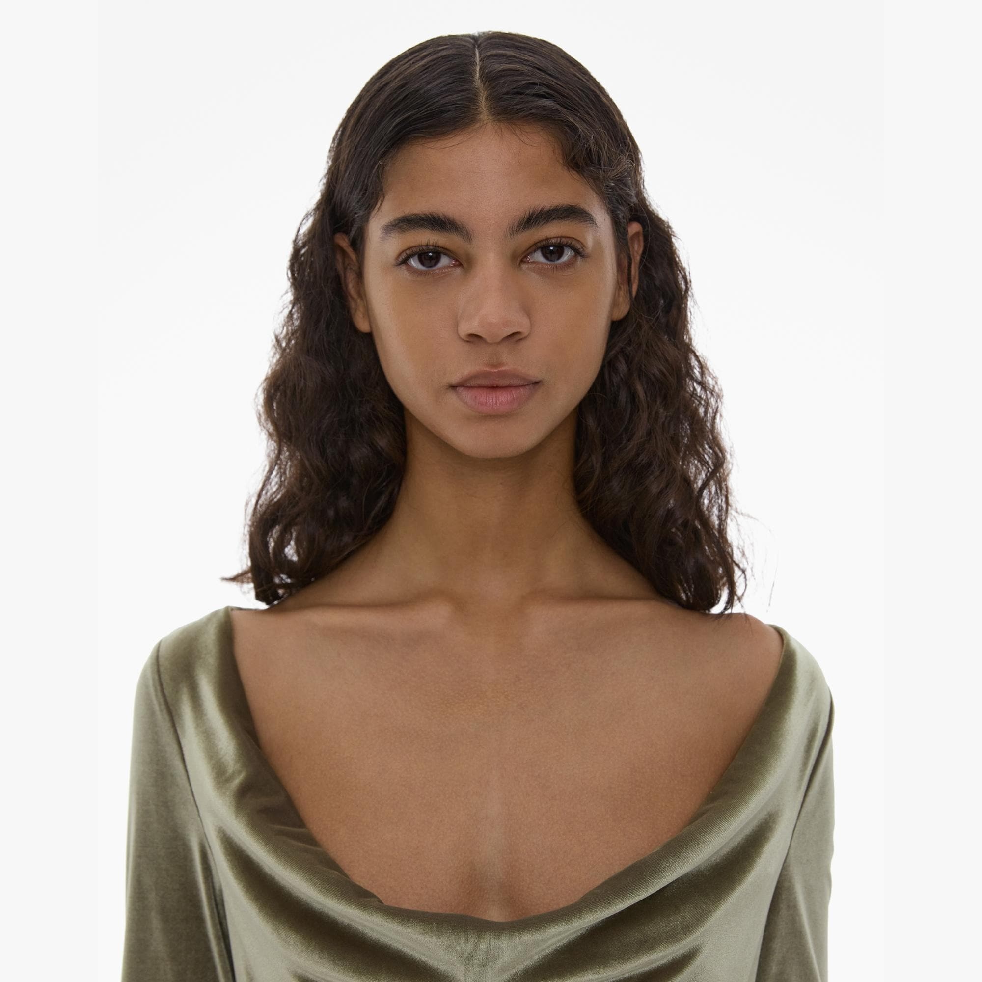 VELVET ASYMMETRICAL DRESS - 7
