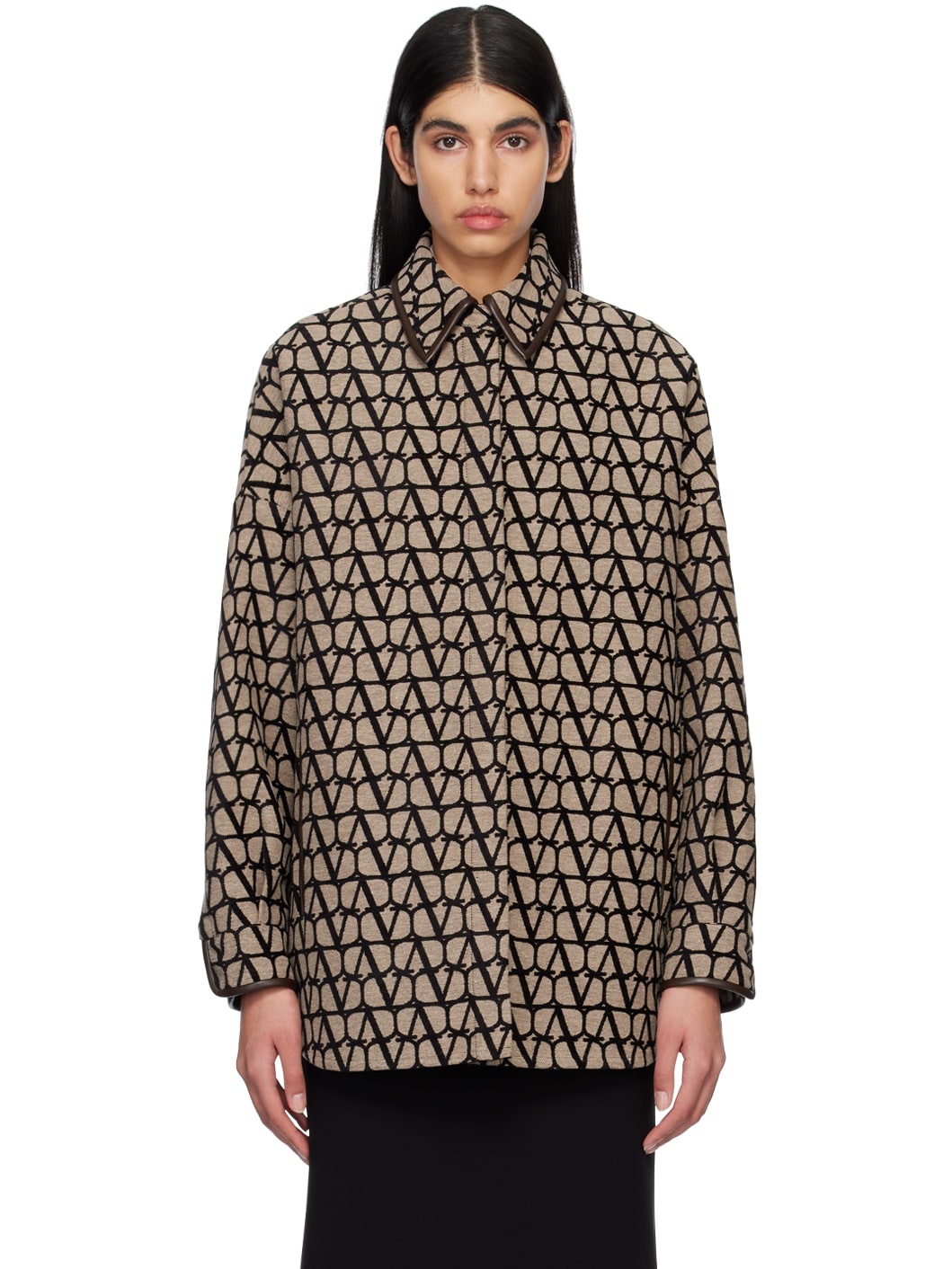 Beige VLogo Jacket - 1