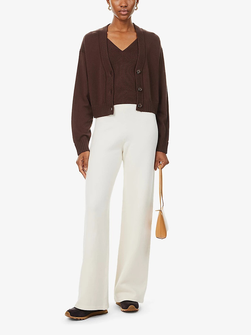 SIMKHAI Polo collar long-sleeve cotton and cashmere top outlook