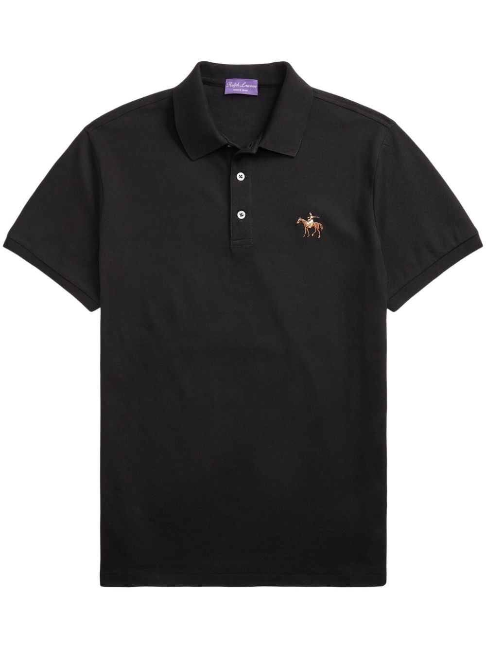 logo-embroidered polo shirt - 1