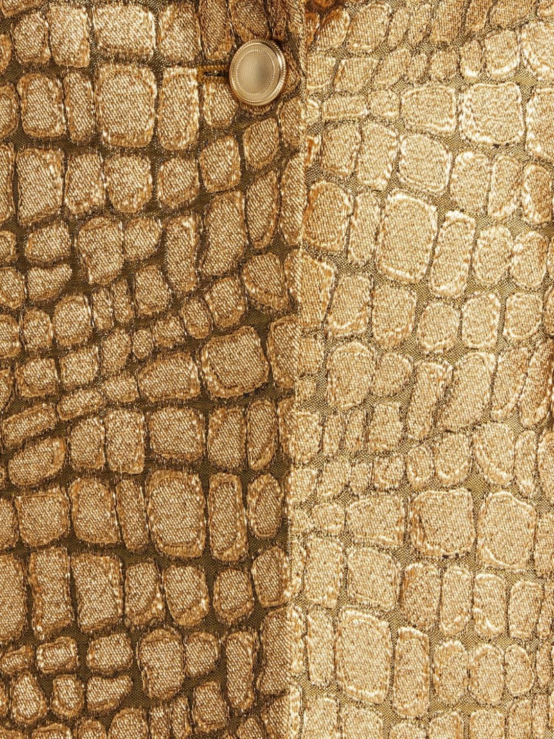 snakeskin-effect woven blazer 5