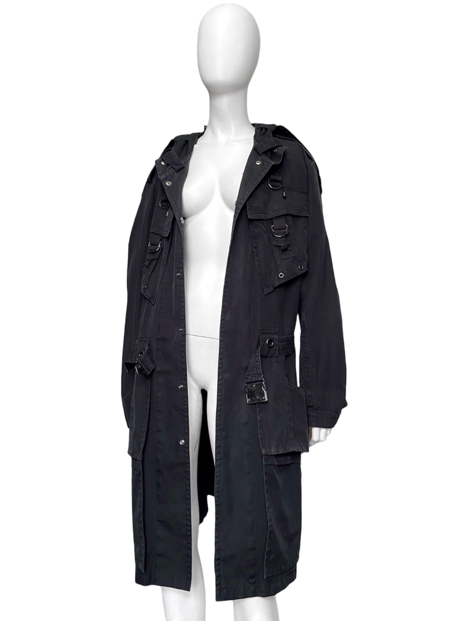 Gucci Spring 2002 Tom Ford Men’s Technical Military N-2B Navy Parka Coat Jacket 48 - 5