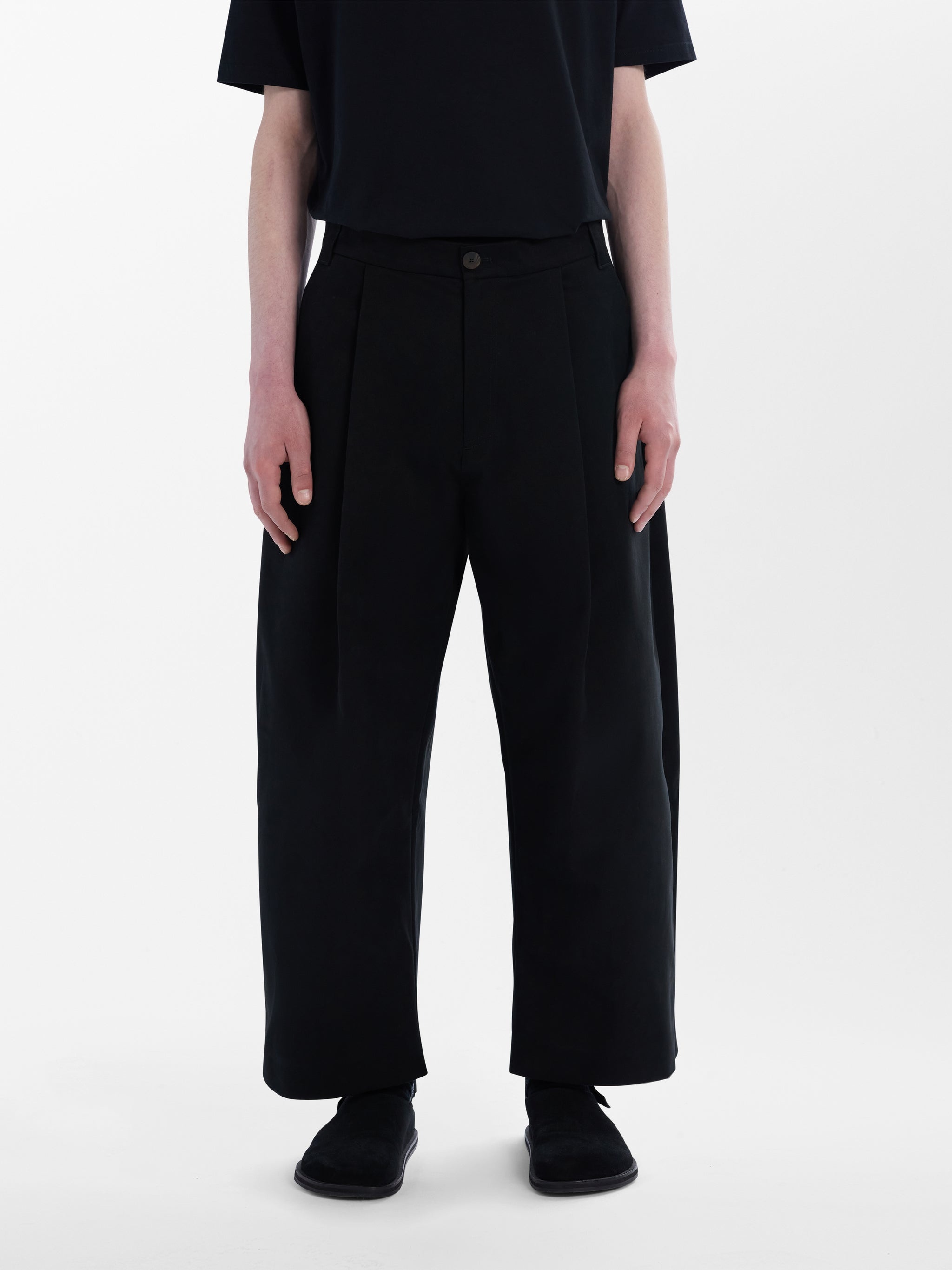 Studio Nicholson Sorte Pant | REVERSIBLE