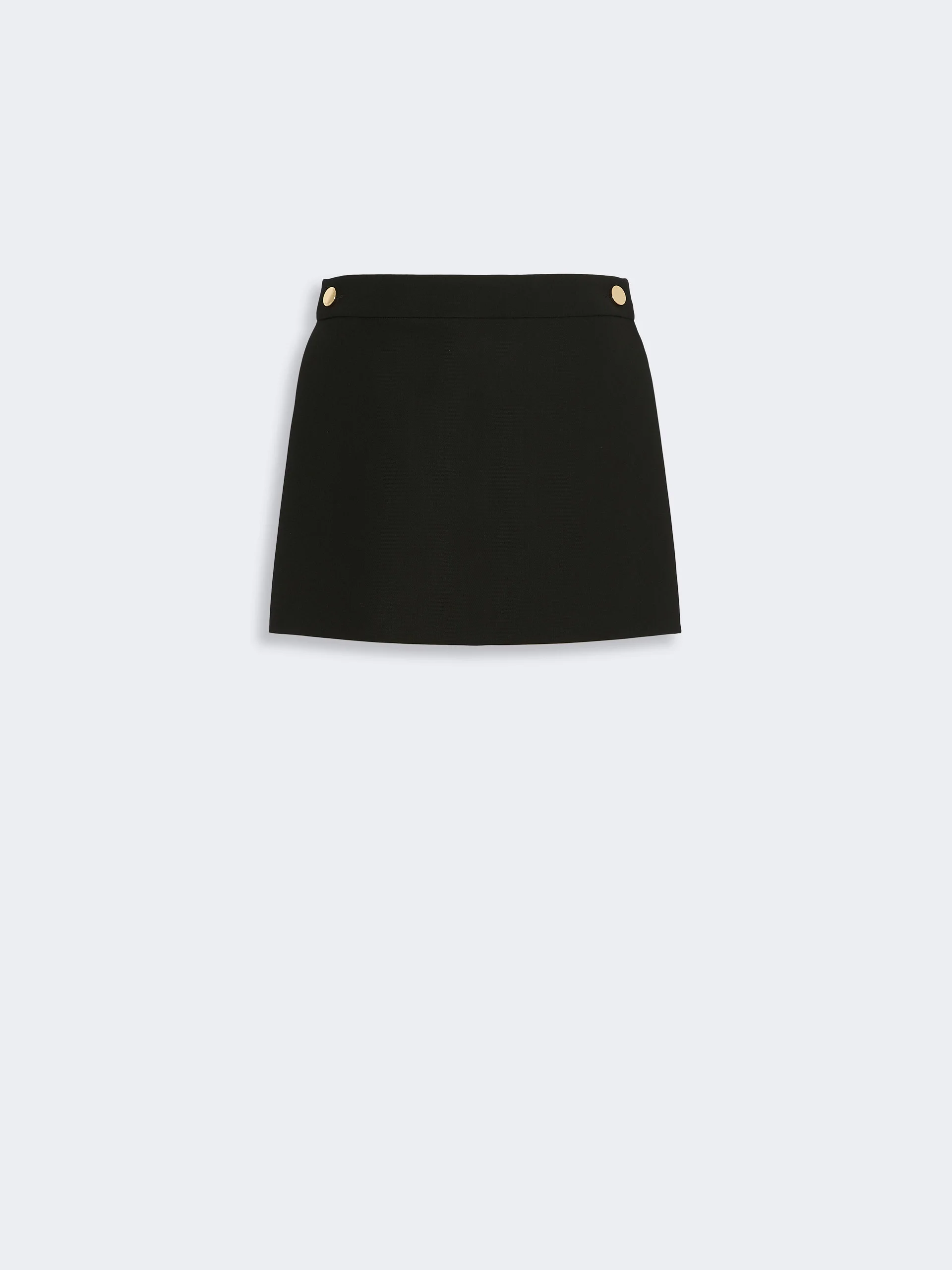 OTTUSO Stretch viscose shorts with panel detail - BLACK - 1
