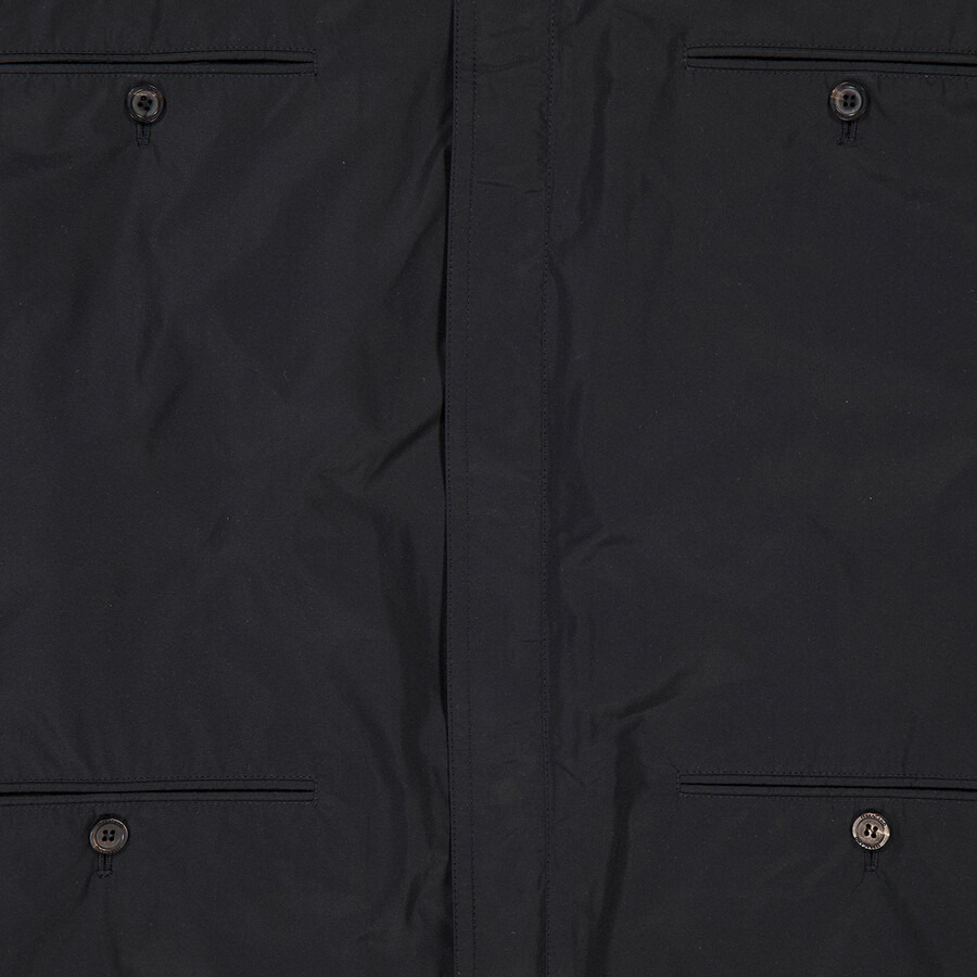 Ferragamo Black Taffeta Drawstring Hooded Jacket - 2