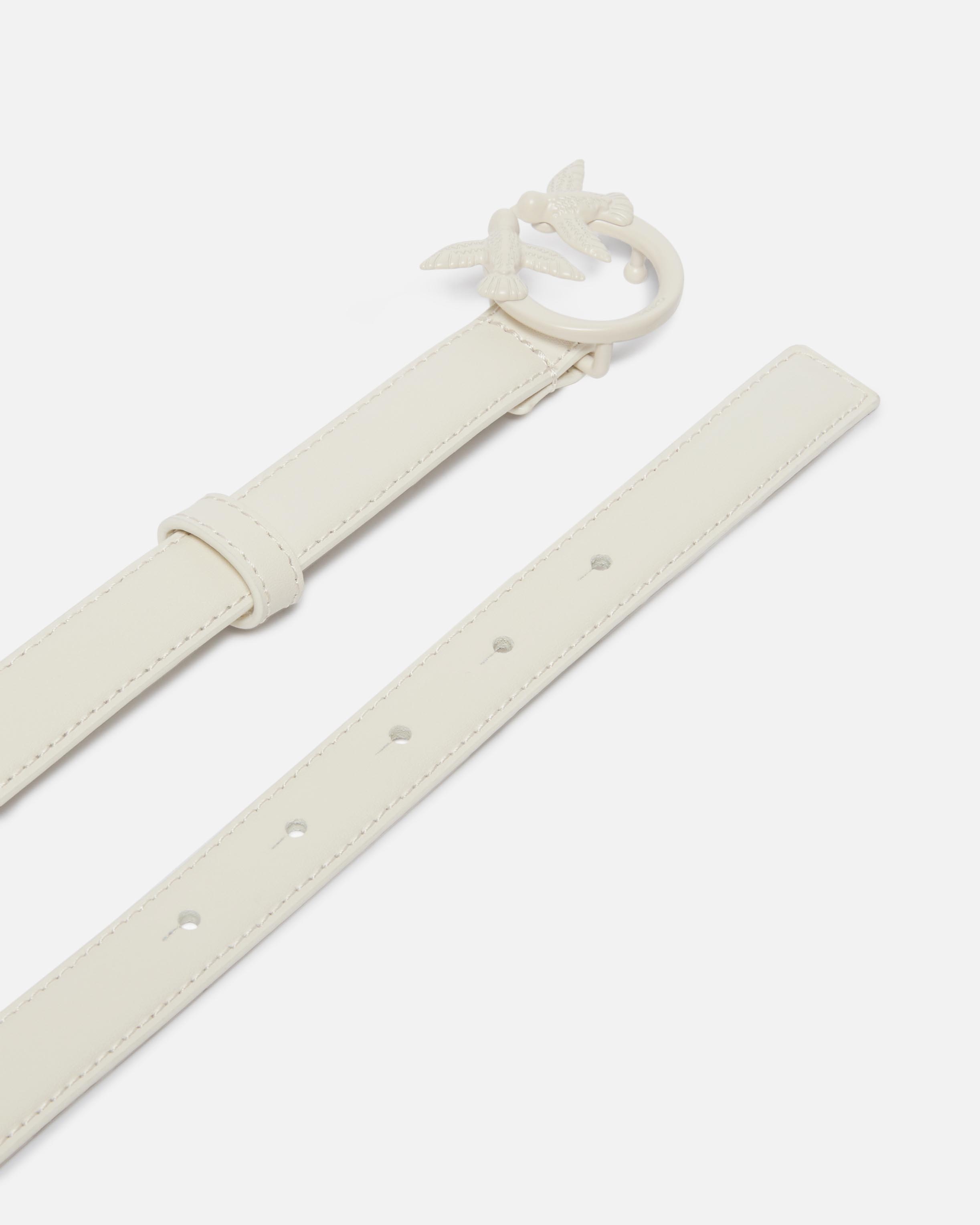THIN COLOUR-BLOCK LOVE BIRDS LEATHER BELT 2CM - 3