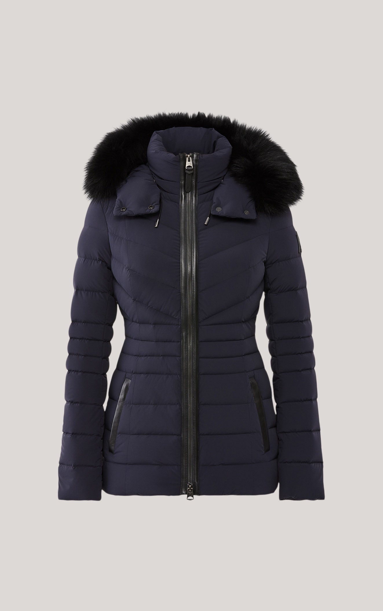 PATSY Agile 360 down jacket with blue fox fur - 1