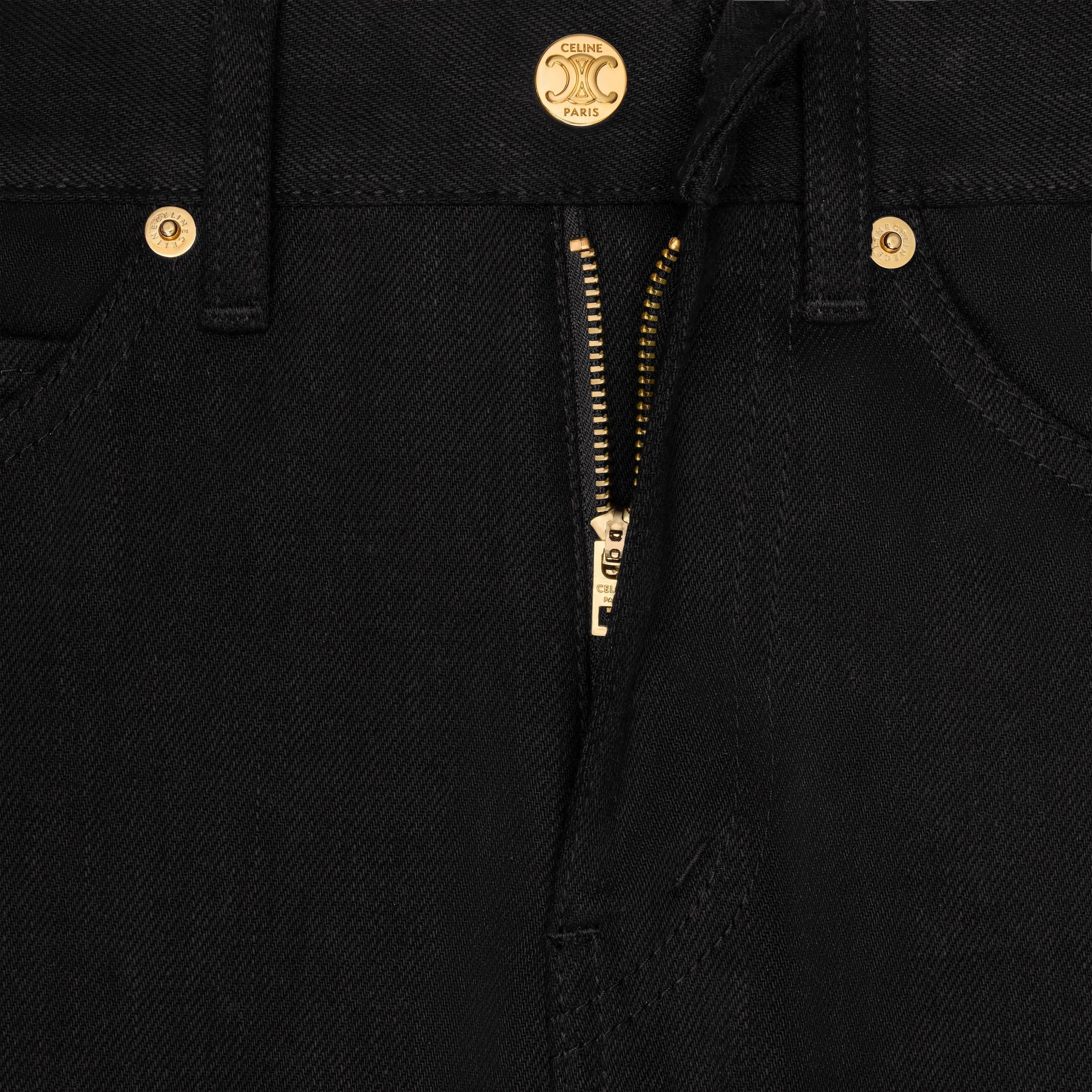 lulu jeans in raw wash black denim - 4