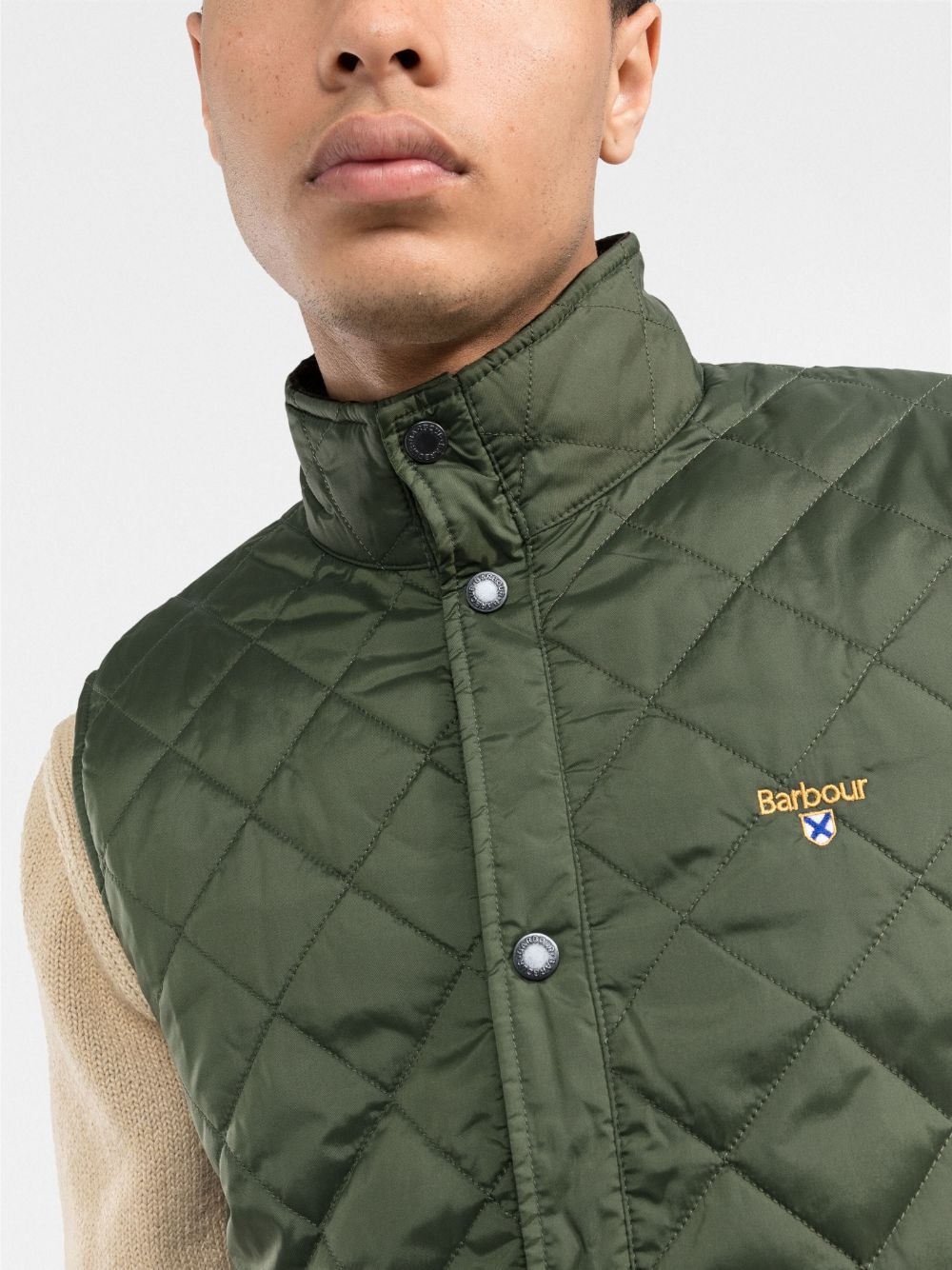 logo quilted gilet - 5