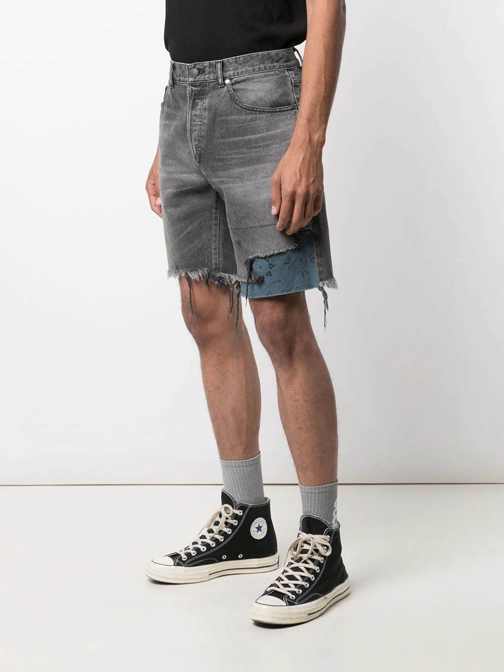 Bozeman contrast-panel denim shorts - 3